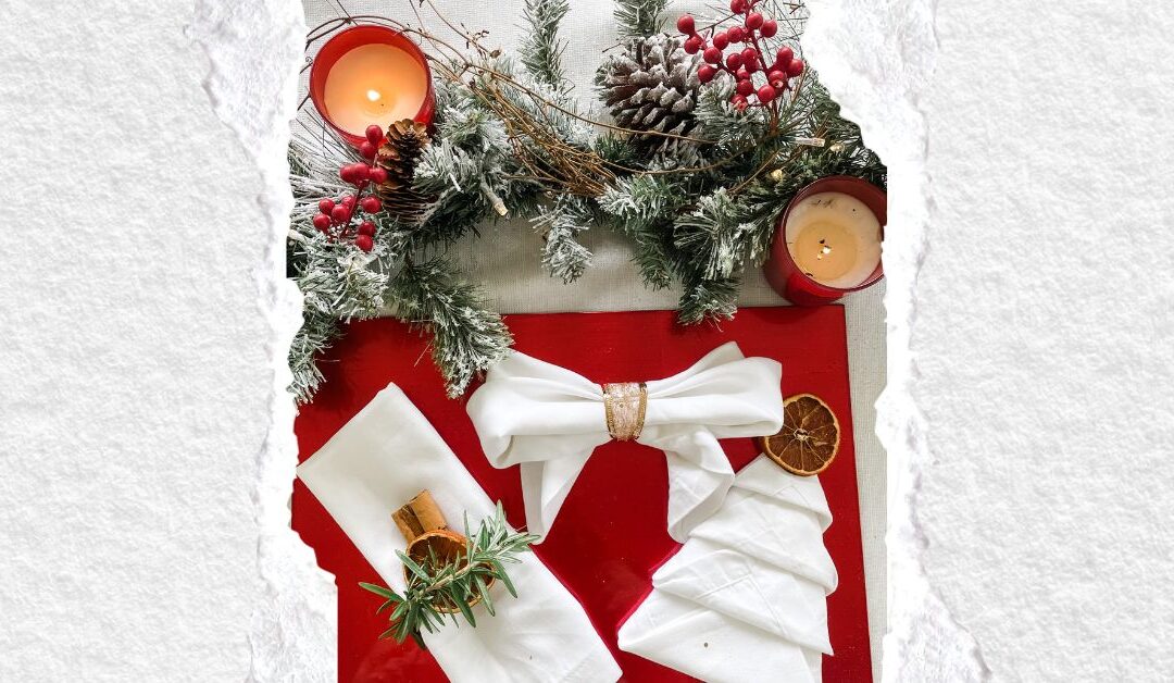 3 Easy Christmas Napkin Designs